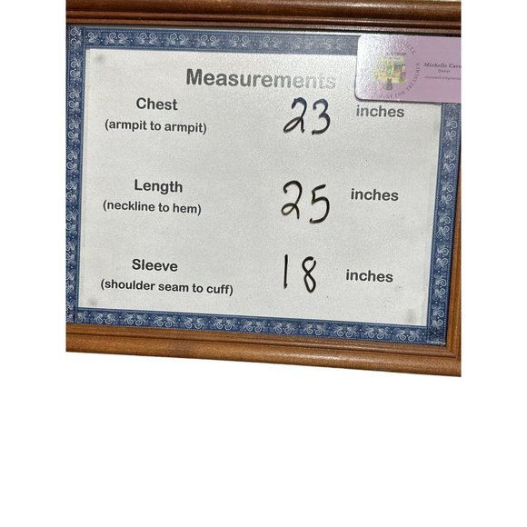 Weekends by Chico’s size 3 cream with navy print rhinestones 3/4 sleeve top - Picture 7 of 7